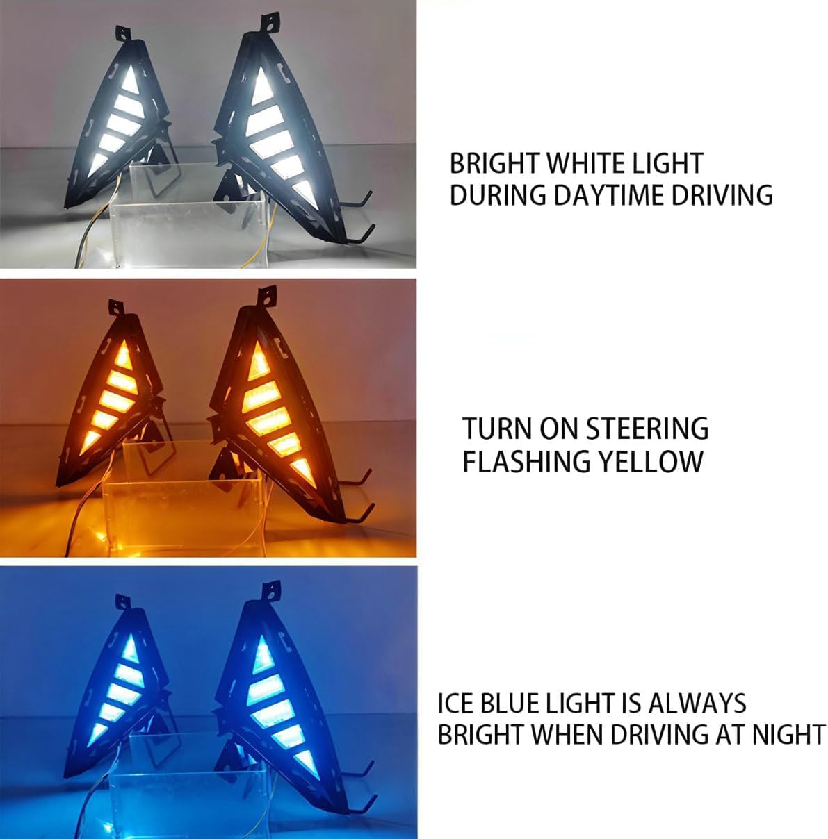 1 Pair Car Daytime Running Light Fog Lights Day Driving Lamp For Hyundai Elantra 2021 2022 2023 Turning Signal Light