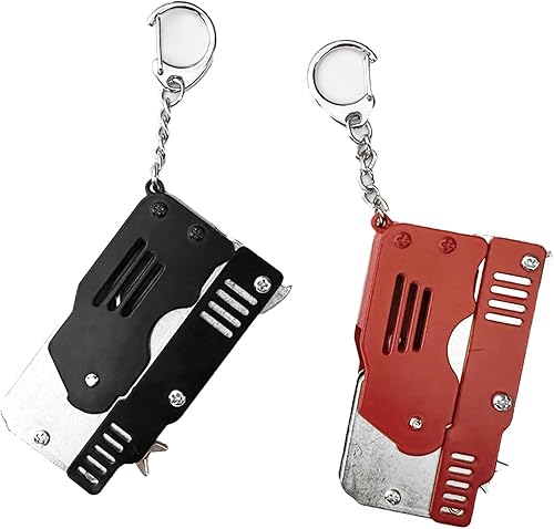 Miniatura 4 de 2 piezas de pistola de goma de juguete de fácil carga plegable hecha a mano pistola de juguete mini pistola de goma de metal con llavero y 200