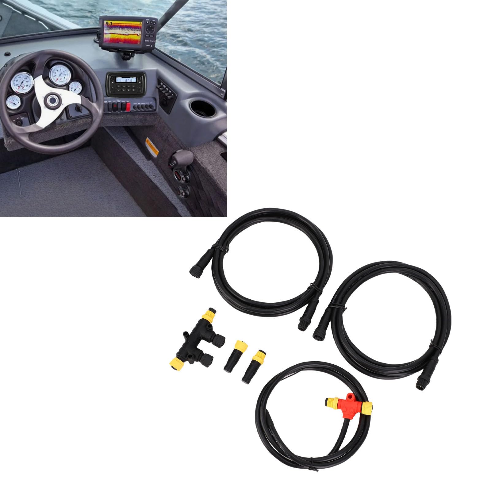 Fydun Kit di Backbone Marino di Livello Marino NMEA 2000 Kit di Terminatori per Costruzione della Rete di per la Costruzione della Rete Navale