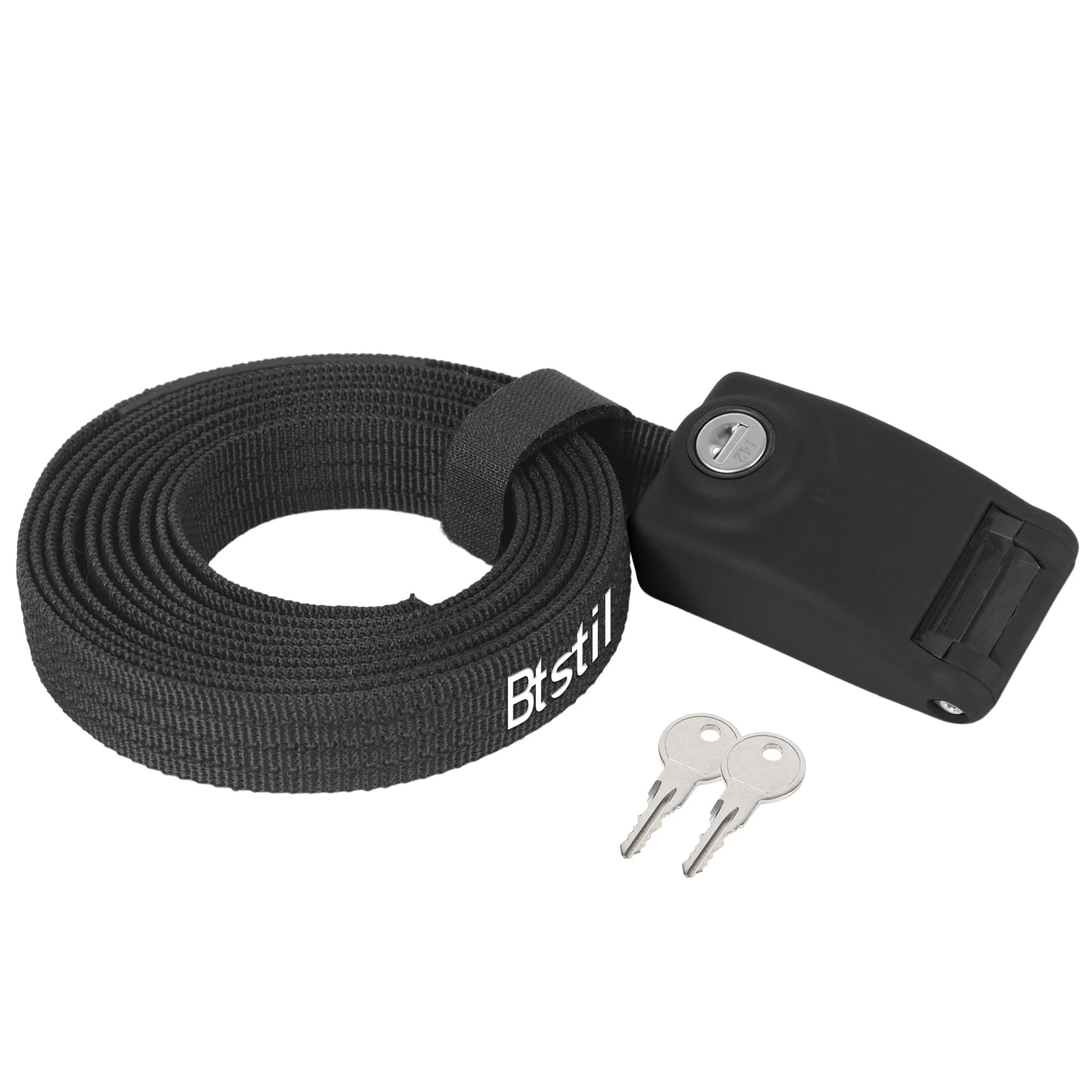 Cinghia di serraggio bloccabile 4 m, con 3 corde in acciaio, robusta cinghia di serraggio con serratura e chiave per box da tetto, tenda da tetto, moto, bicicletta, tavole da surf, kayak (4 m