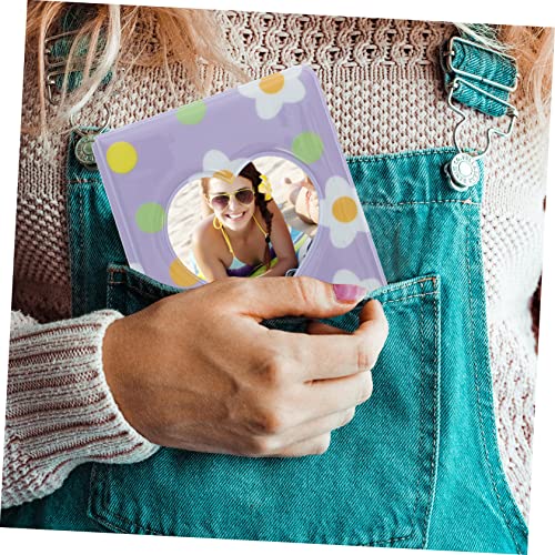 HOMSFOU 2 Peças Álbum De Fotos Cartões De Fotos Porta-Álbum Pequenos Cartões De Fotos Álbum Mini Álb