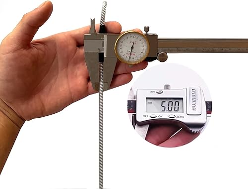 Miniatura 3 de 9.14m 3mm Cable de seguridad recubierto de acero trenzado para viajes al aire libre, cerradura de equipaje de seguridad, cable de alambre de cuerda