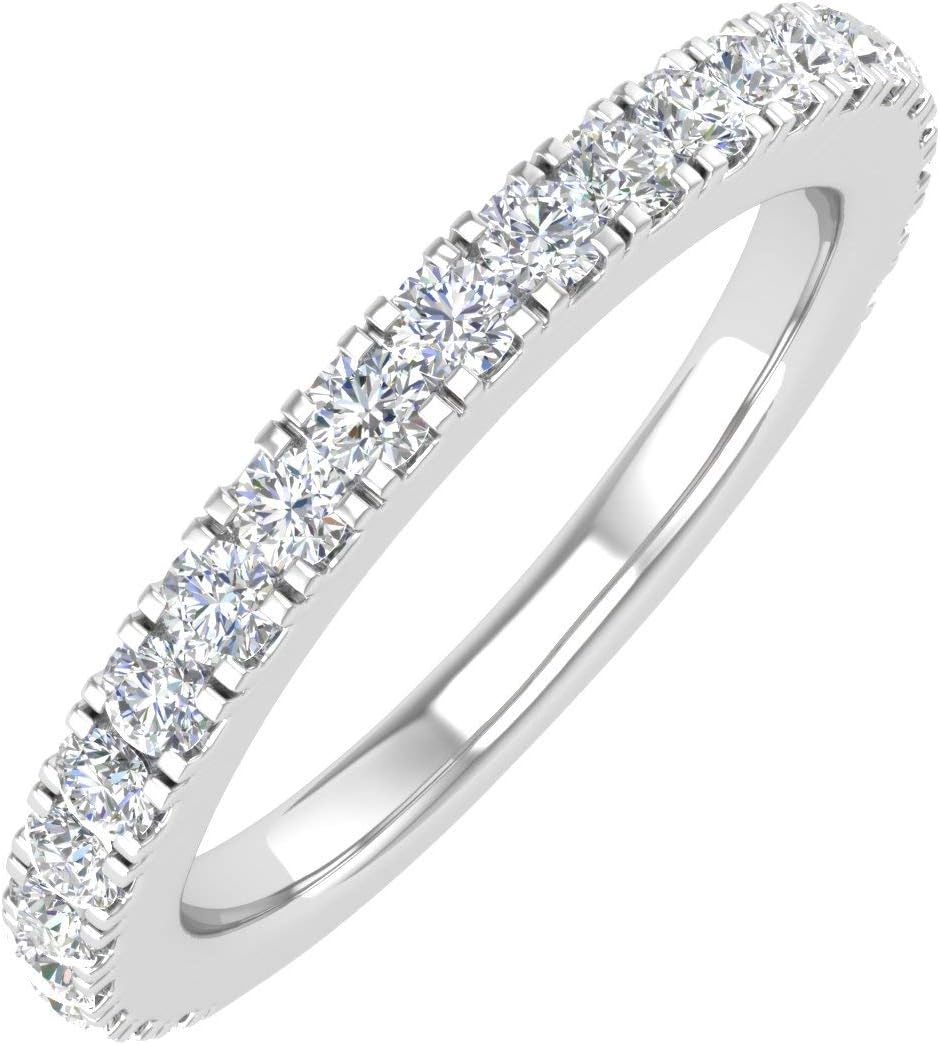 1/2 Carat Round Diamond Wedding Band Ring in 14K Gold
