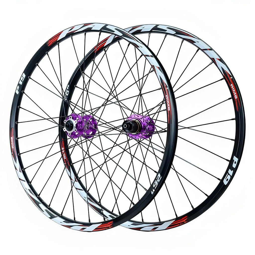 Set Di Ruote for Mountain Bike 26/27.5/29'' Freno A Disco MTB Cerchio In Lega A Doppia Parete Sgancio Rapido Mozzo Cassetta 7-12 Velocità