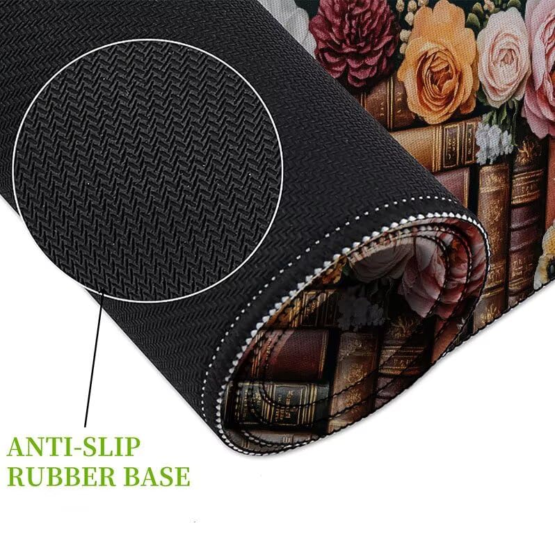 Tapis de souris XXL Fleur 1000x500 mm pour bureau et gaming