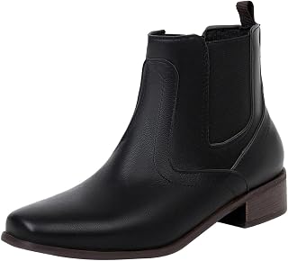 Style Toe Women's Shoes Quadrate Short Elastic Mid Heeled British Fashion Boots Women's Boots Fringe Boots for Women with Wide Feet And Calves