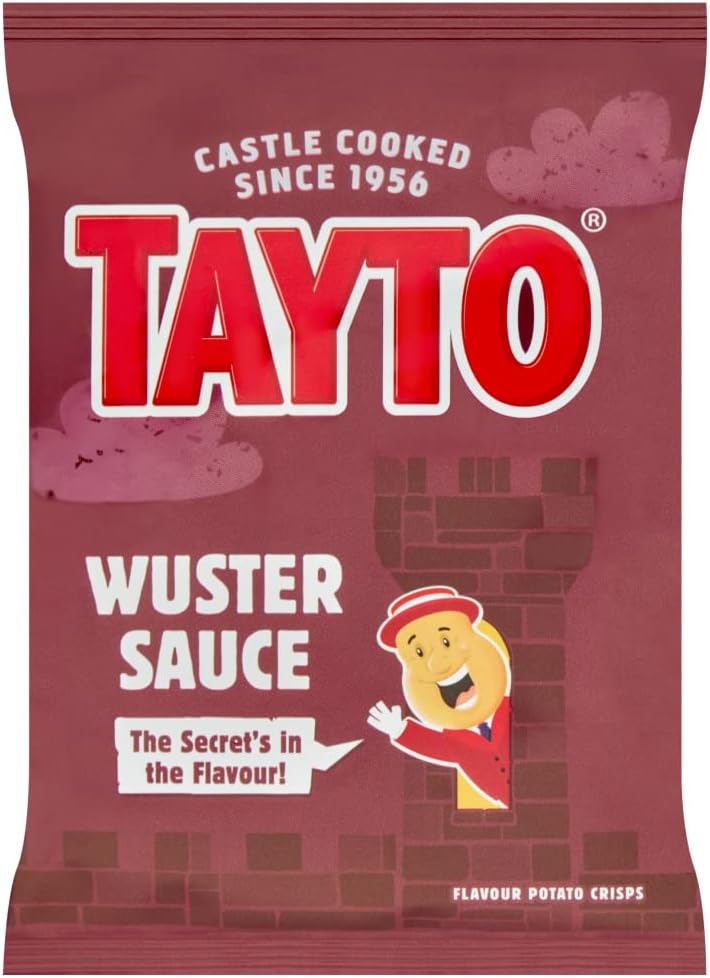 Tayto Wuster Sauce Flavour Potato Crisps 32.5g Amazon.co.uk Grocery