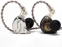 Linsoul KZ ZS10 Pro, Fones Intra-auriculares com 5 Drivers 4BA+1DD, HiFi, para Jogos, IEM Híbridos com Placa Frontal de Aço Inoxidável, Cabo Removível de 2 Pinos