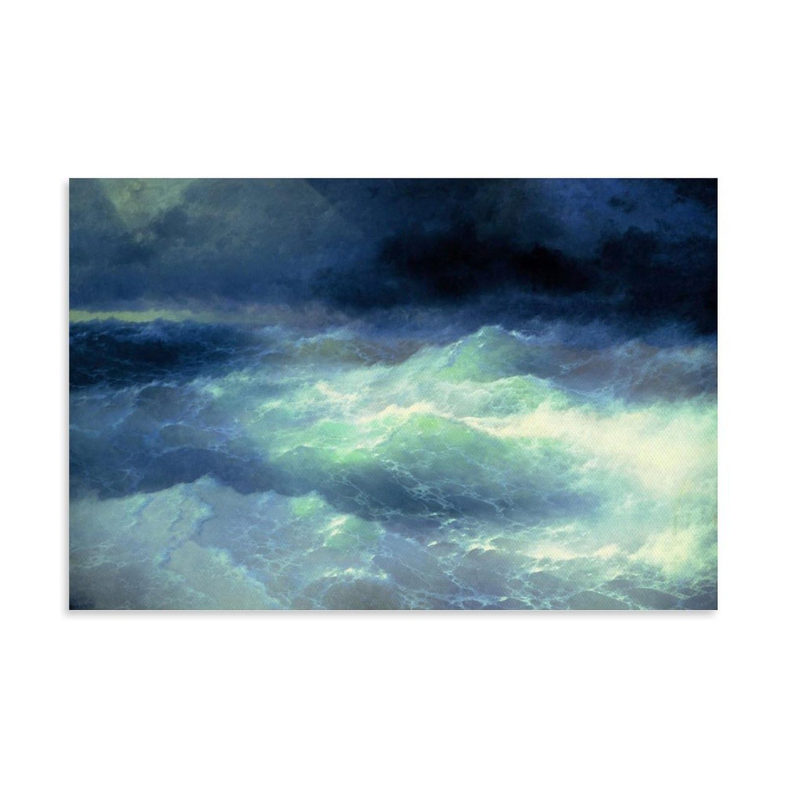 Xuxuecc Unframe Ivan Aivazovsky Wall Art Prints Paintings Poster Among The Waves 1898 Canvas Painting Wall Art Decorative Picture Prints Modern Decor 24X36inch(60X90cm)