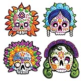 Day Of The Dead Masks (4/Pkg)
