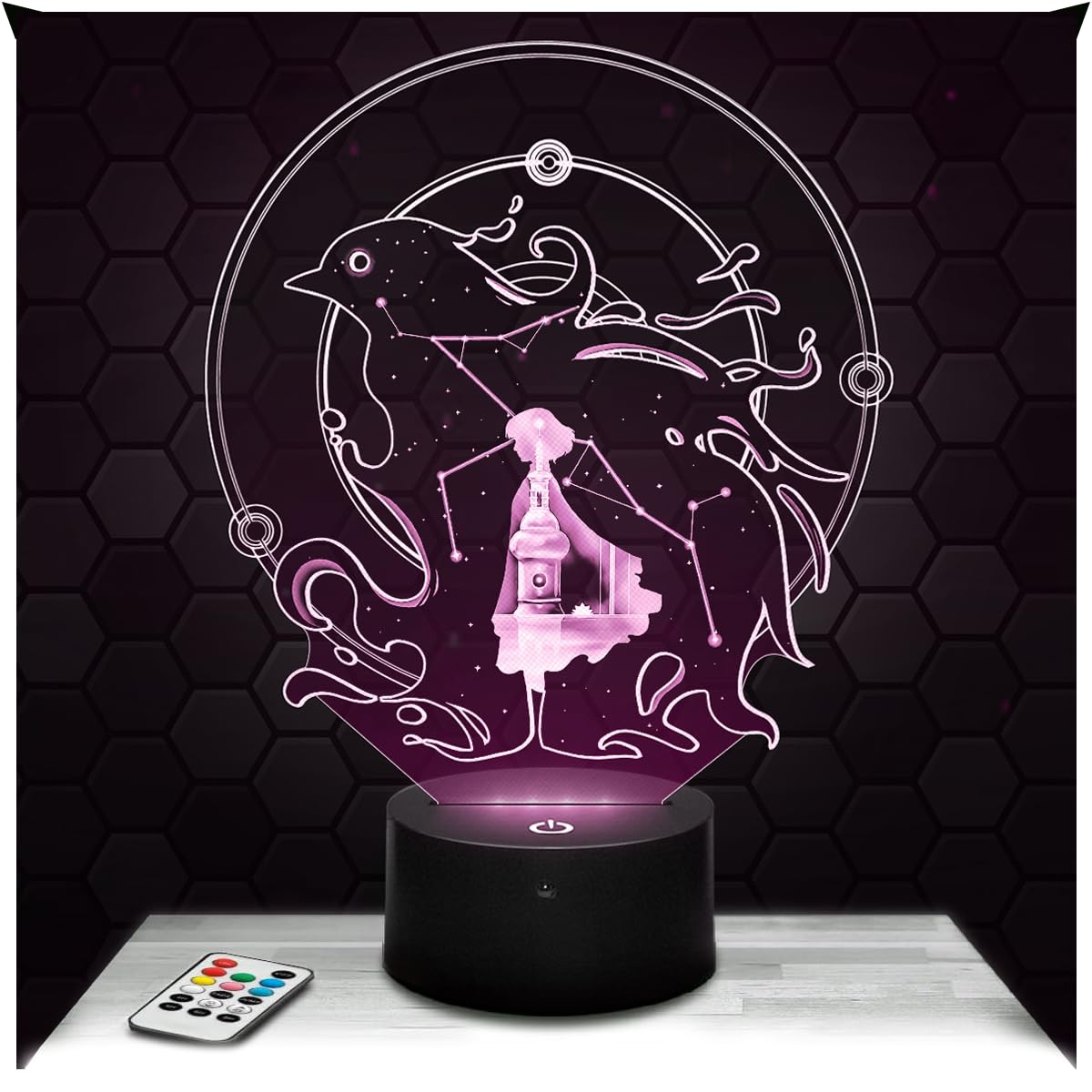 Lampephoto.fr - Gray for Boy's Room, 3D Lamp Gray Gaming Object Gamer Video Games Gift idea Soft Light Decoration Night Light Office Decor, Original Christmas, Gift idea for Teenagers, Merchandising