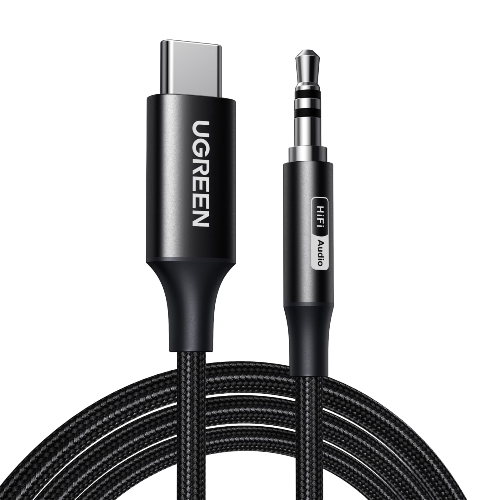 UGREEN Cavo Aux USB C a Jack Cable Aux a Jack USB C con Chip DAC 386KHz/32bit Compatibile con iPhone 17/17 air/17 pro/17 pro max S25/S25 Plus/S25 Ultra 1M