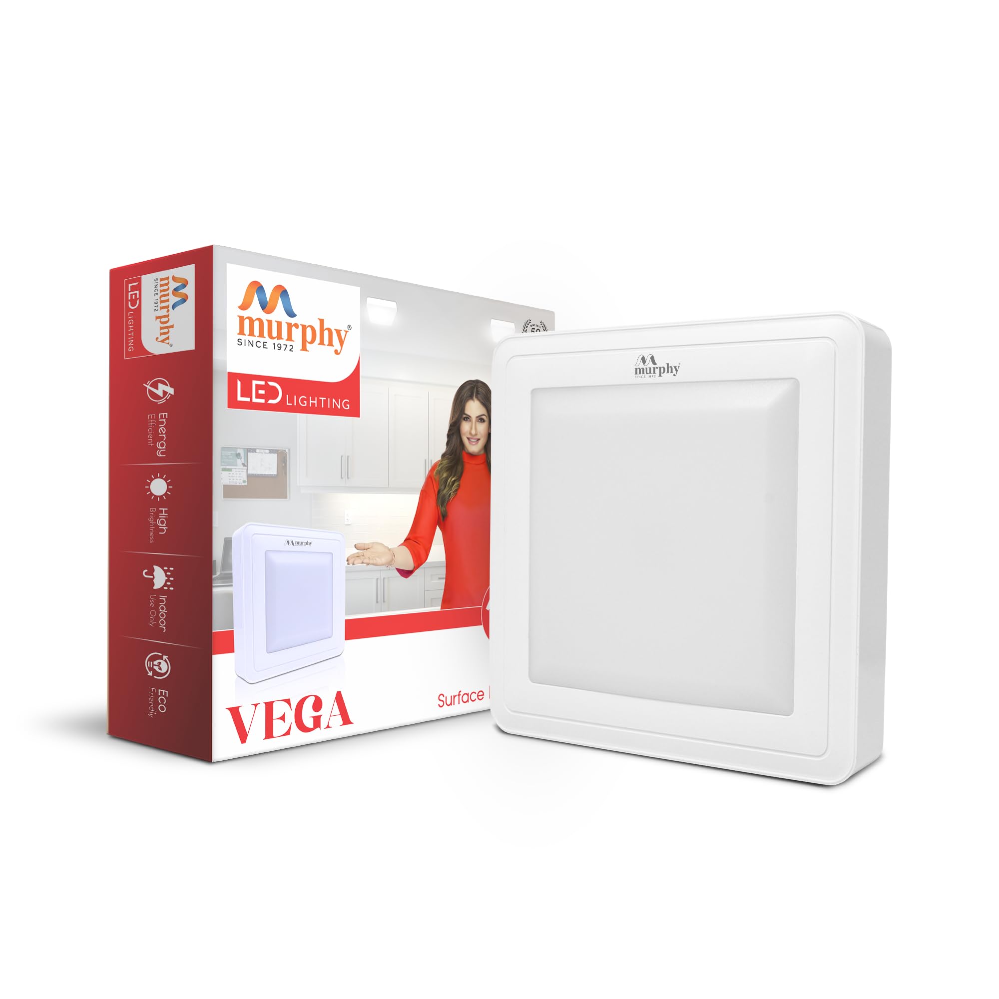 Murphy 15W Vega LED Panel Light Square Surface - (Cool White, Pack of 1,Plastic) No False Ceiling Required-image-27