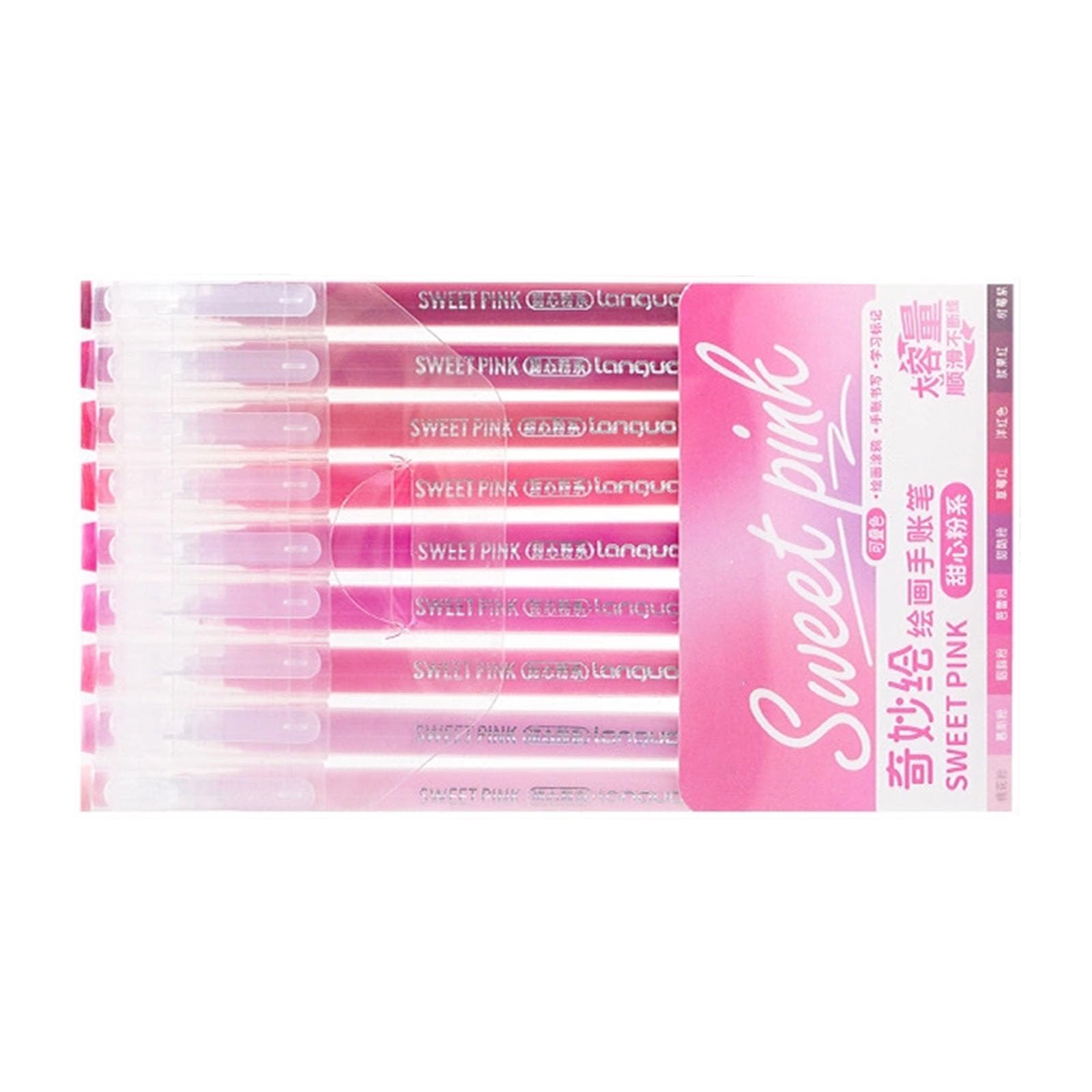 HGENAHGTF 9 Color Colorful Gel Pen Needle Tip for Scrapbooking Note Taking Assorted Colorful Journal Set Multicolor Set Portable