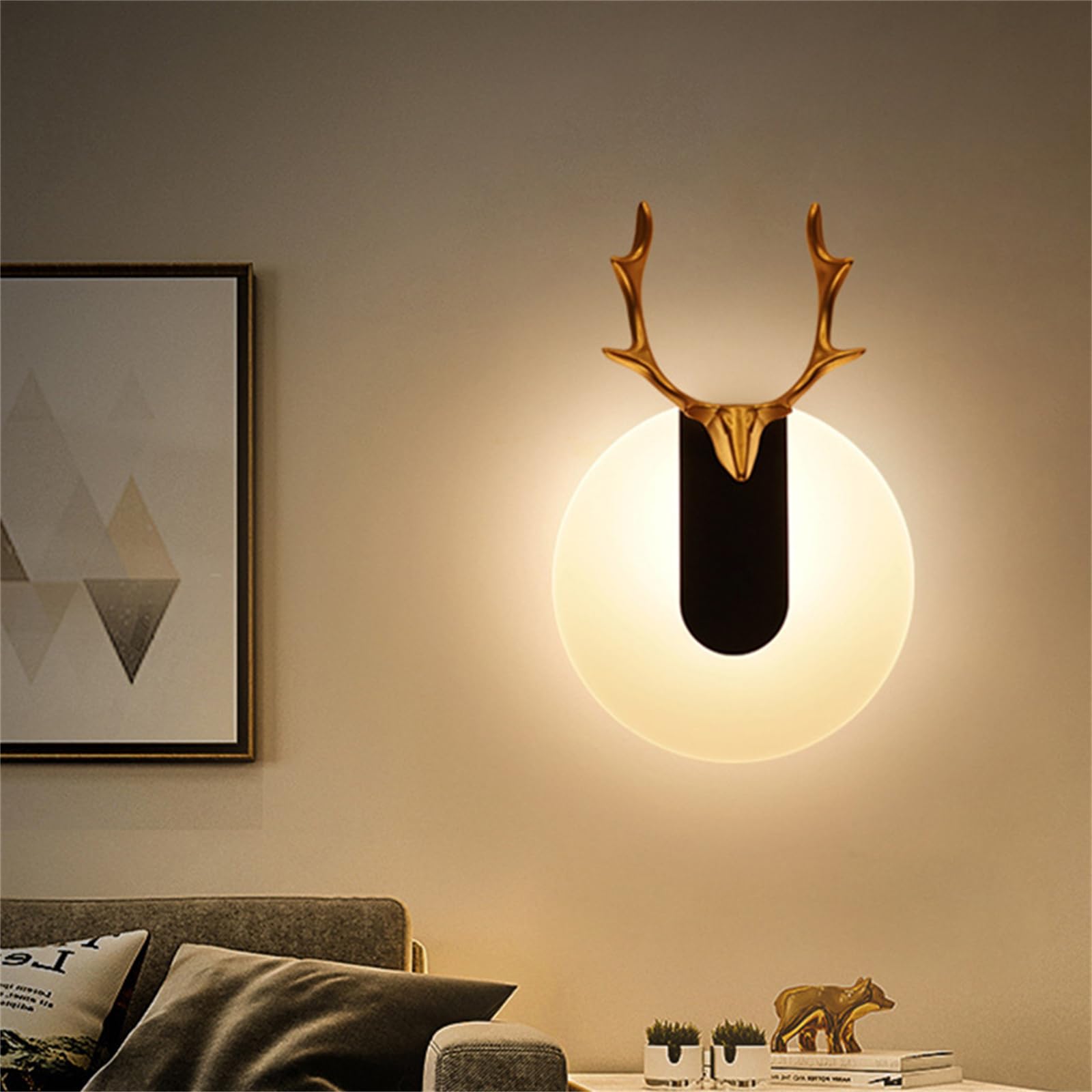 Applique con Interruttore Touch LED per Interni con Interruttore a Batteria Ricaricabile Tramite USB, Montaggio a Parete, Comodino (Luce Bianca, Quadrata)