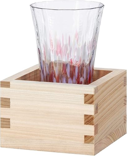 Aderia Tsugaru Bidoro F-71960 - Vaso para sake japonés, color azul, 3.2 onzas, fabricado en Japón (Rugosa Rose Hamanasu)