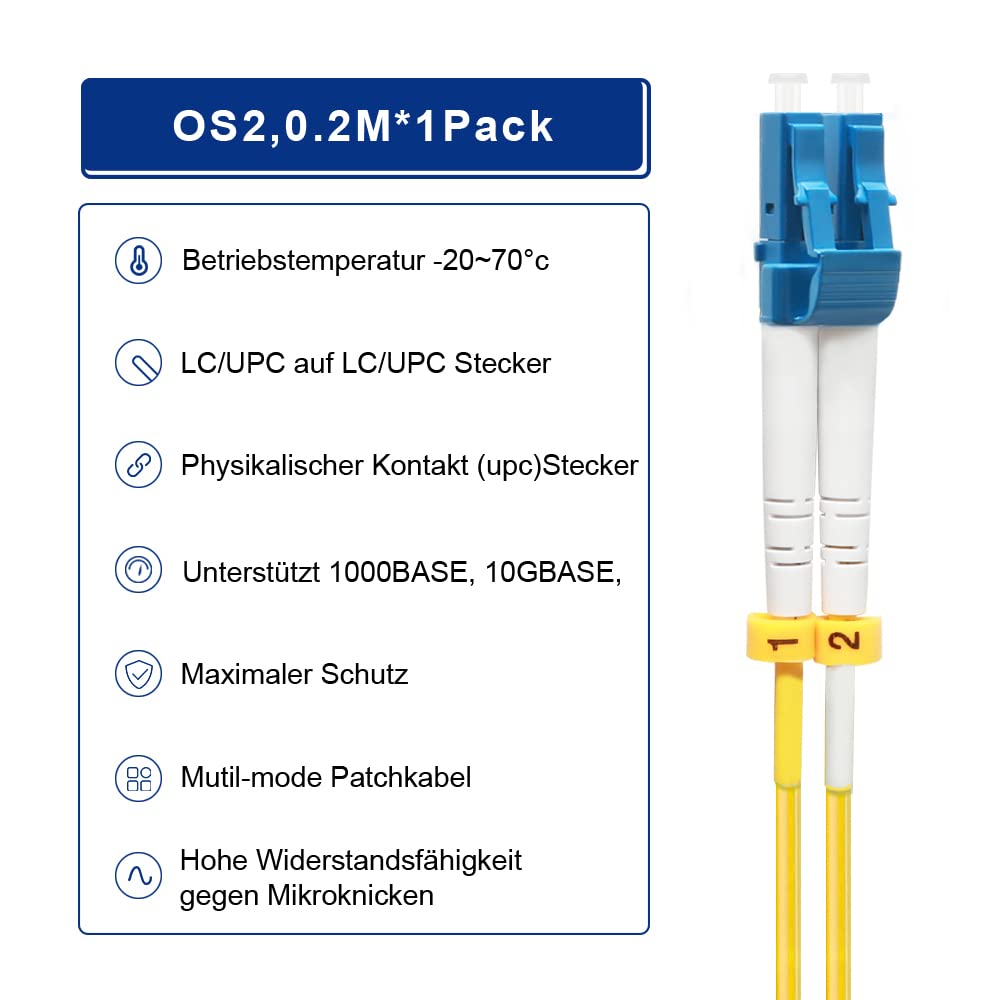 Good Connections OS2 LWL-kabel - duplex - stekker LC naar LC - singlemode 9/ 125 - verwisselbare polariteit - lichtgolfgeleider, glasvezelkabel, patchkabel - 30 m