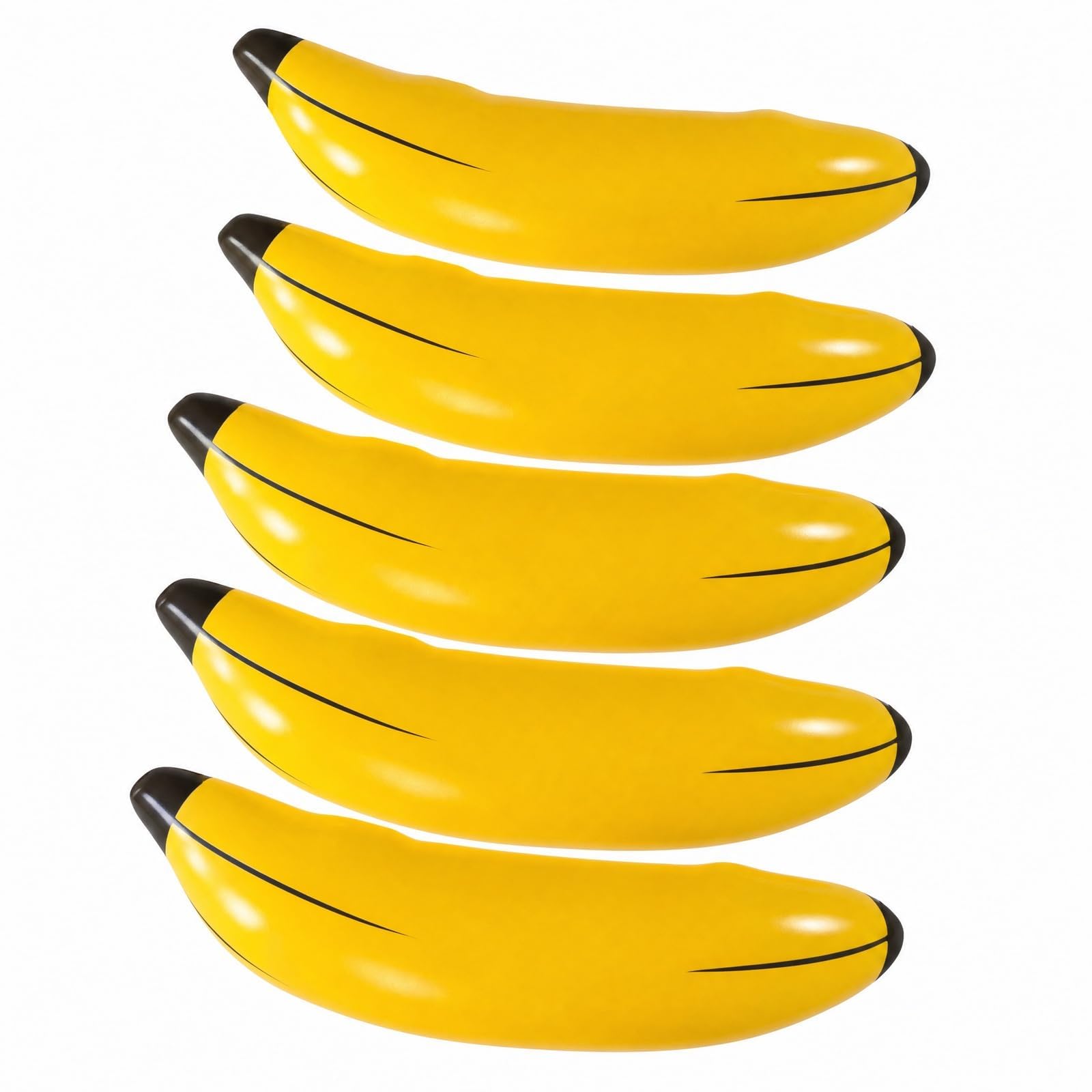 5-Piece 60cm Inflatable Banana Balloon Set for Tropical Party Decorations and Photo Booth Props