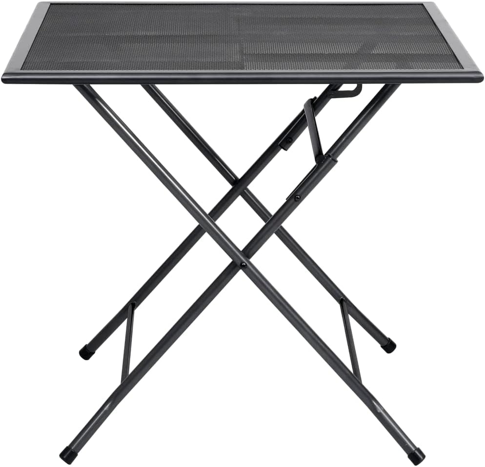 Folding Mesh Table,Outdoor Patio Table, Outdoor Dining Table, Outdoor Coffee Table, Outdoor Patio Furniture,Small Side Table,Garden Table,Weather Resistant,for Lawn,Patio,Balcony, 31.5"x31.5"x28.3"