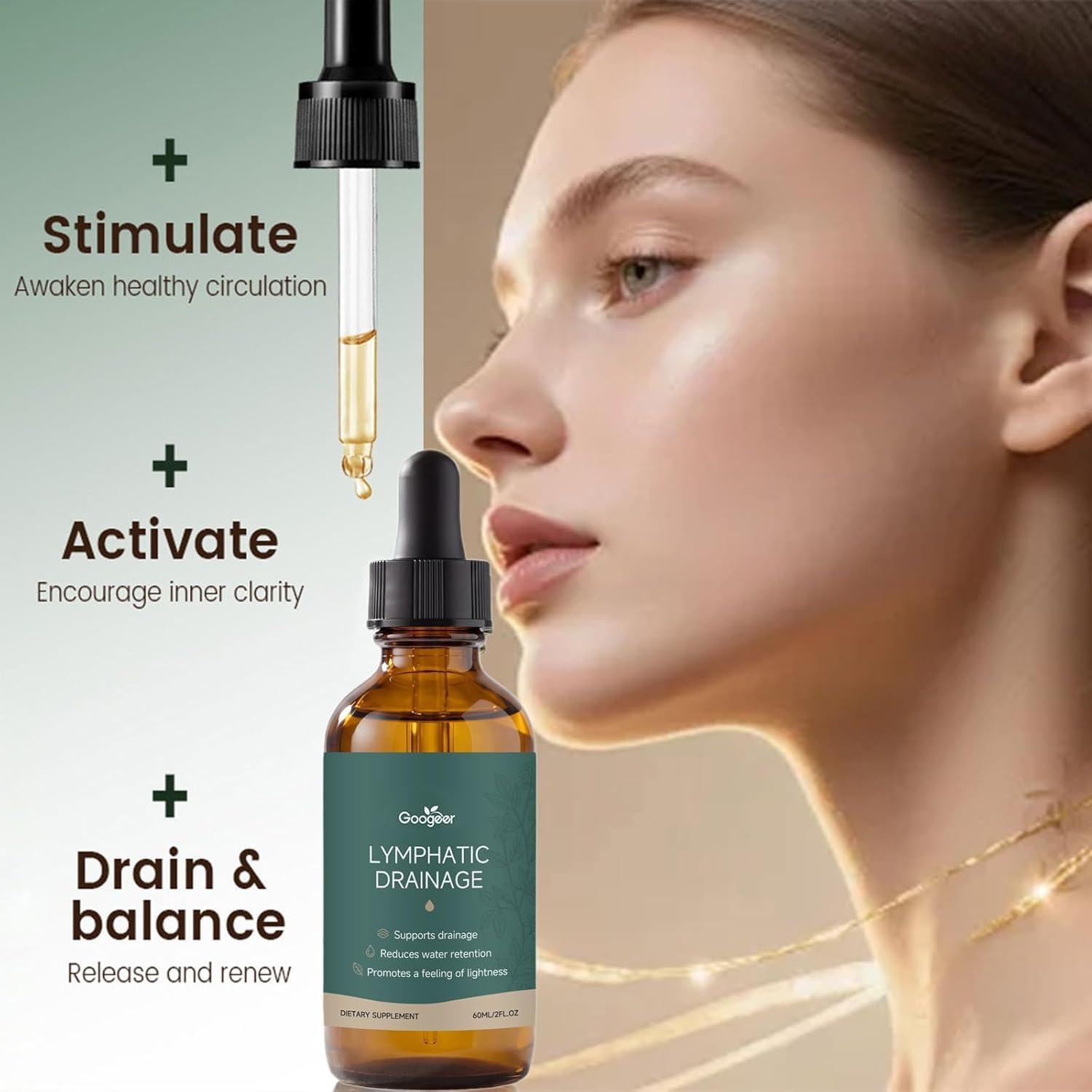 Lynae Drainant Lymphatique Goutte,Drainage Lymphatique Corps Complet Lynae