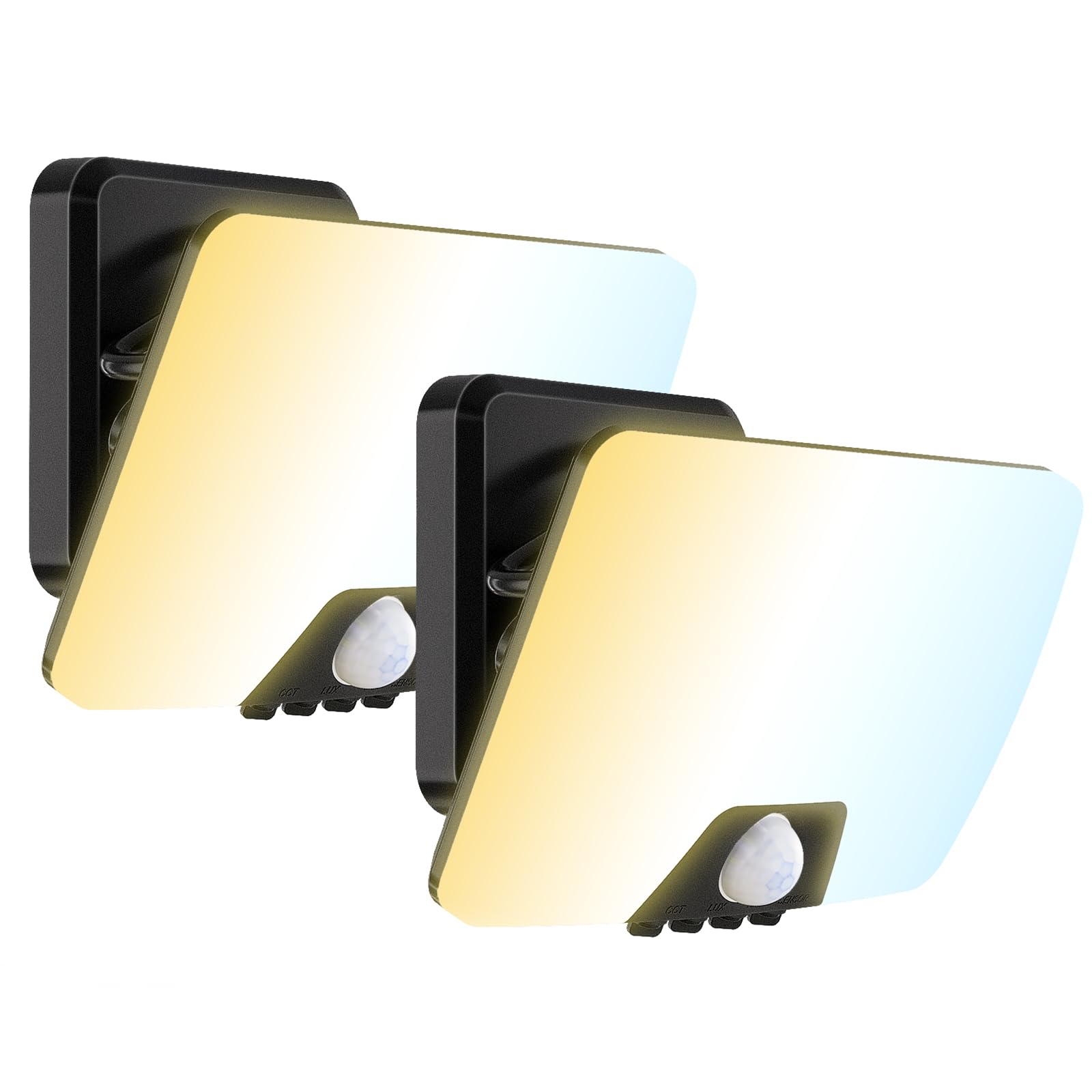 vighep Led Strahler mit Bewegungsmelder Außen, 24W Superhell Scheinwerfer Fluter mit 3 Leuchtmodi, 3000K-6500K 5CCT Aussenlampe, IP65 Wasserdicht Außenleuchte für Garage Hof Garten Innenhöfe(2 Stück)
