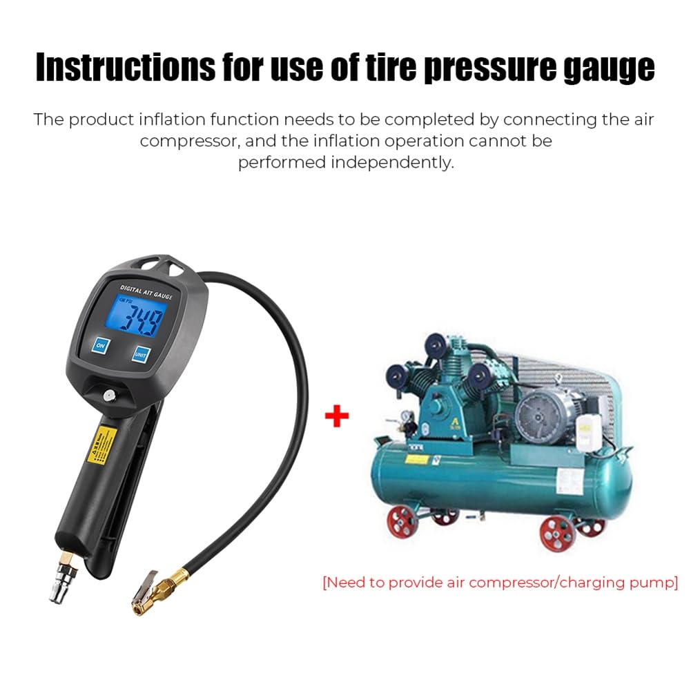 Manomètre de Pression des Pneus Accesoires Auto - Surveillance de Haute Précision de L'Inflation - Manomètre Universel pour Pneus de Voiture.