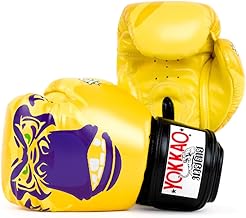 YOKKAO Design Breathable Muay Thai Boxing Glove | Premium Leather Training and Sparring Gloves for Men and Women | Winning Boxing Gloves | Punching Glove