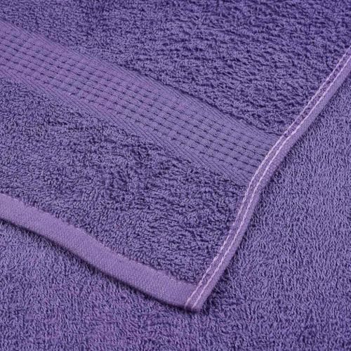 Juego de 2 toallas para sauna Mangloder Frogn de algodón lila de 80 x 200 cm 6