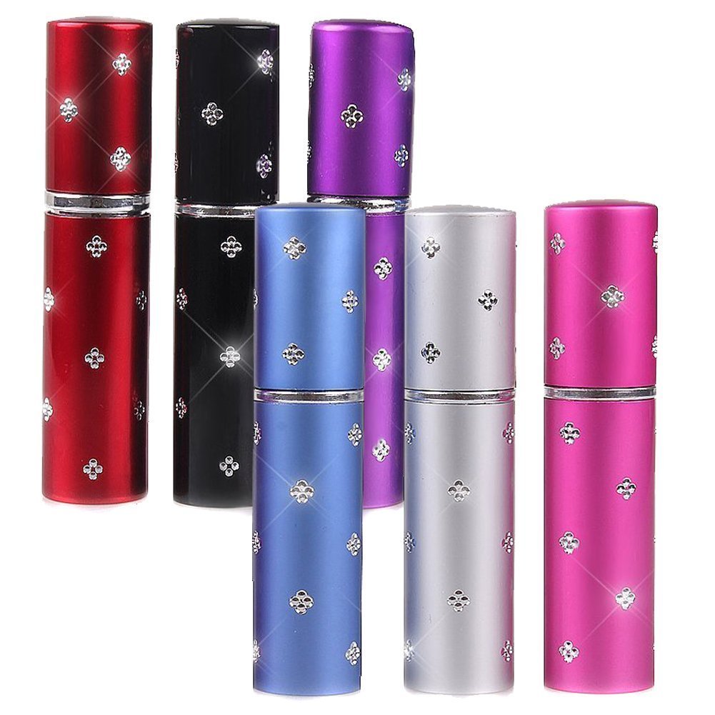 USonline911 5ML 6pcs Amazing Travel Perfume Atomizer Bottle，Atomizer Perfume Bottle,Refillable Perfume Spray, Scent Pump Case, Perfume Atomizer Refillable for Travel Outgoing