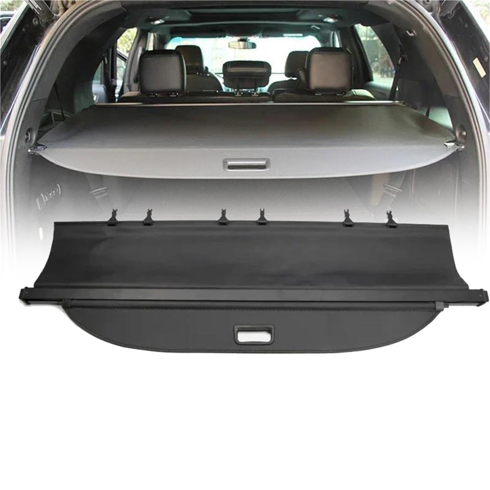 Couverture de coffre Ford Explorer rideau pour départs en vacances