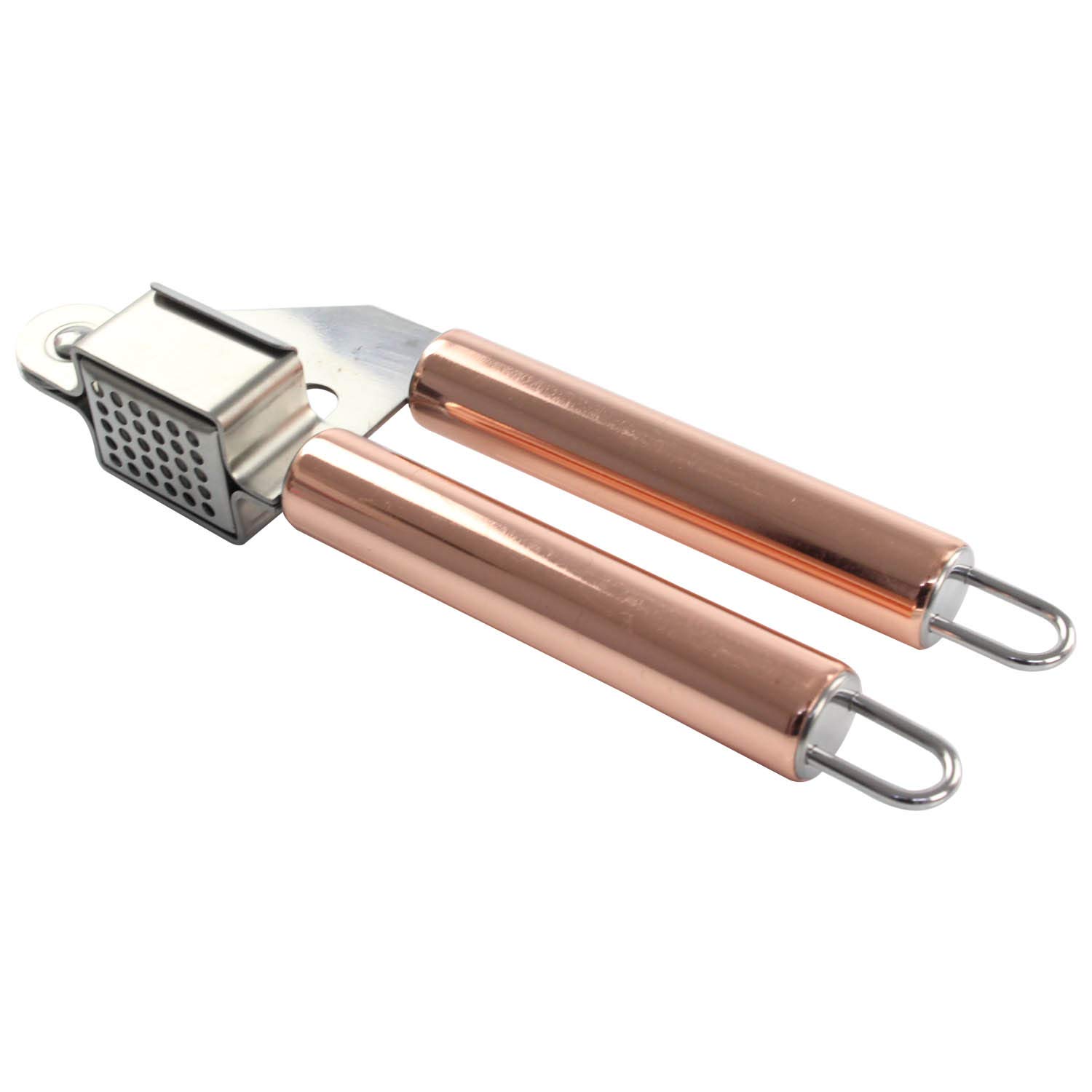 Apollo SS Copper Garlic press, Stainless Steel, Multi-Colour, 8.5 x 25.5 x 20 cm