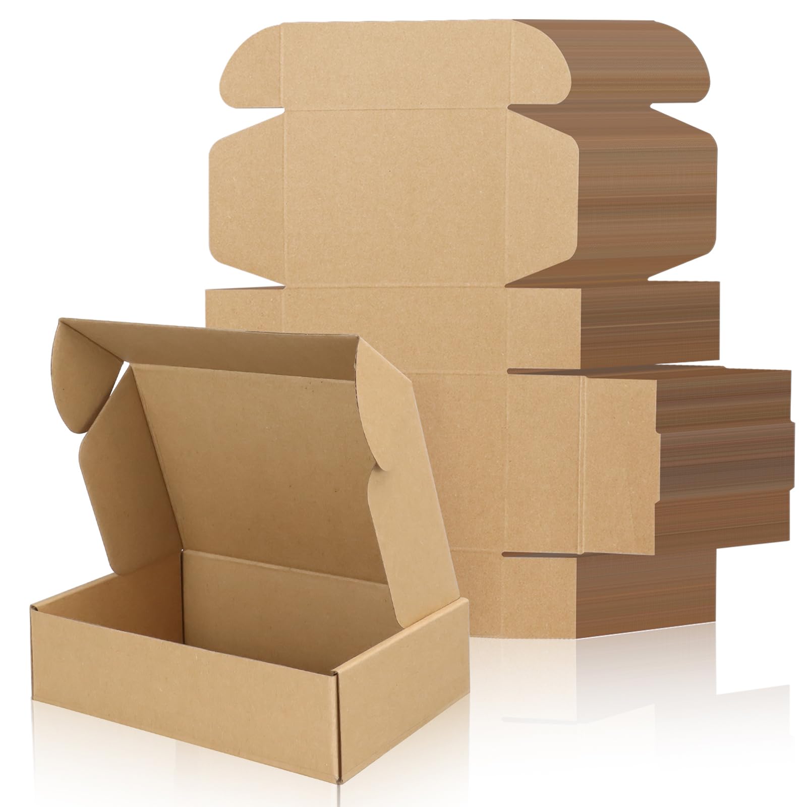 100 Pcs Corrugated Cardboard Boxes Bulk, 15 x 10 x 4 cm Small Mailer Box for Posting, Packaging Shipping Boxes for Business Posting Storing Gift (Brown)