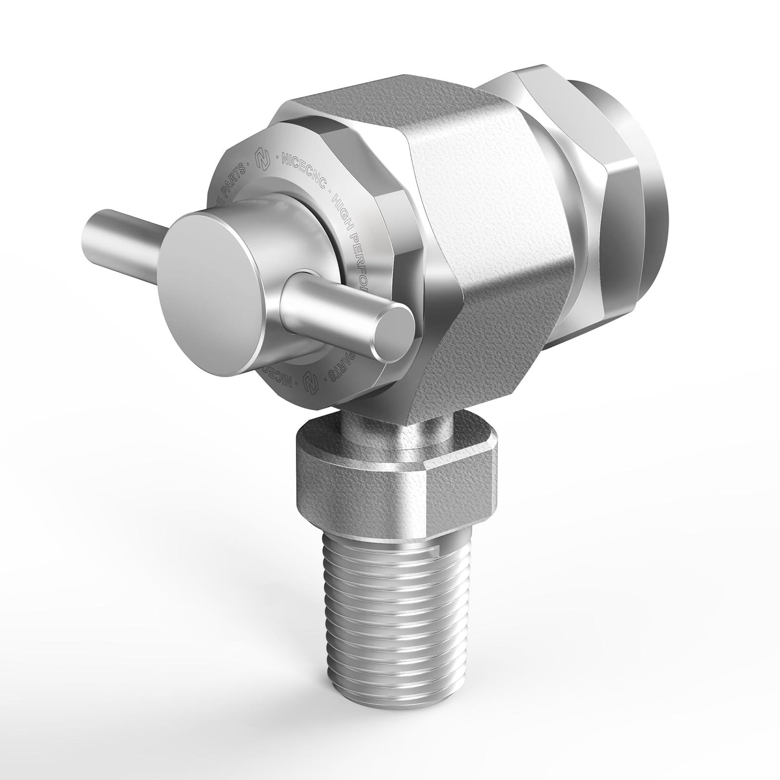 NICECNC 1/8 "NPT Maschio Azoto Strumento di riempimento Válvula Compatible with ATV, UTV, Auto o Moto Ammortizzatori & Struts con un Schrader (stelo del pneumatico) Riempimento Válvula