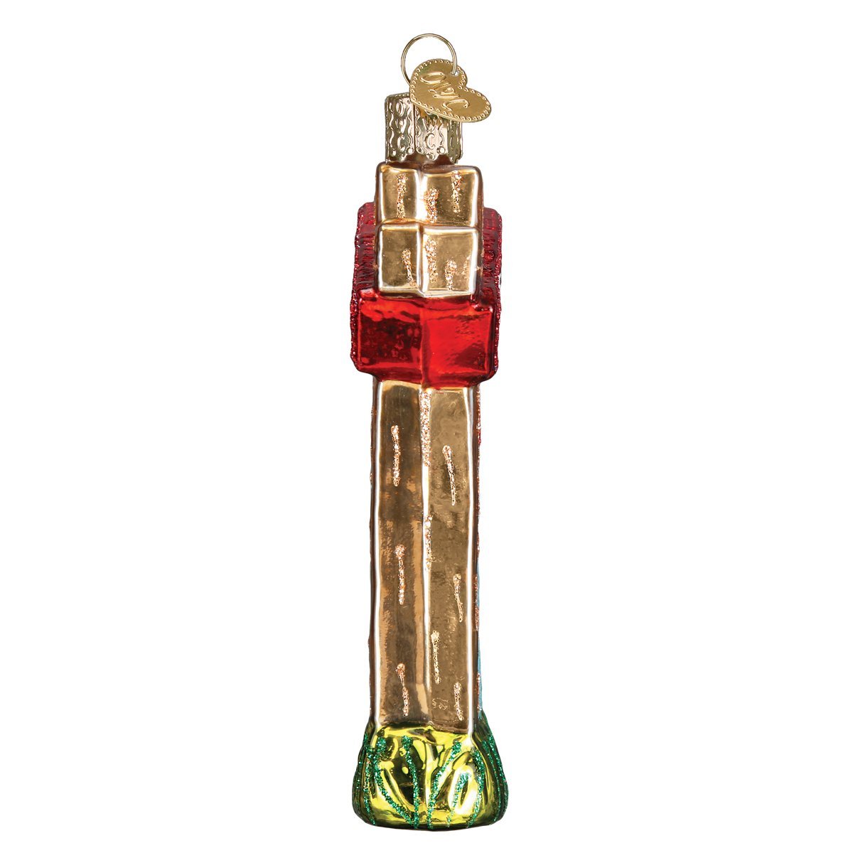 Old World Christmas Glass Blown Ornament Realty Sign (36203)