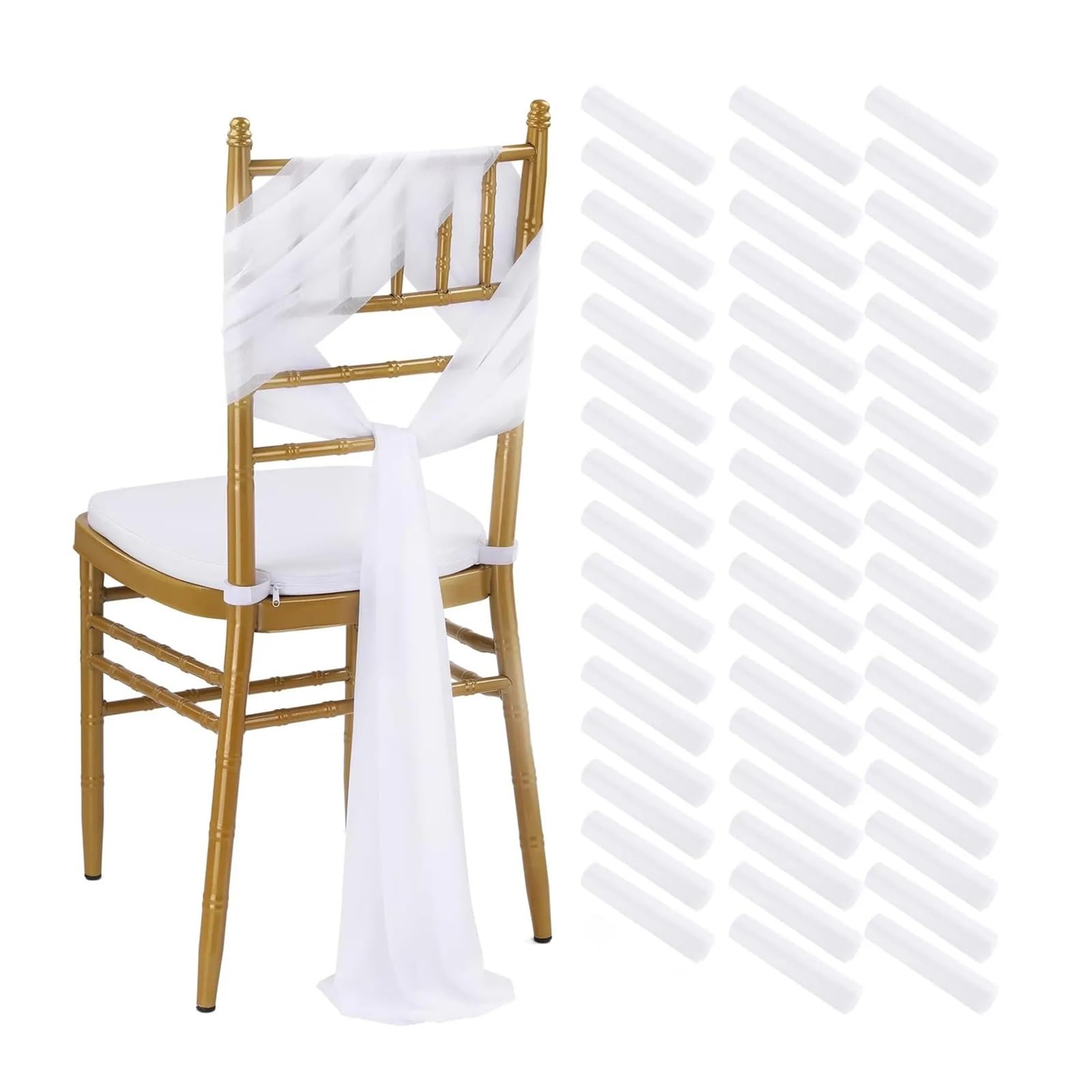 Ruban de chaise en mousseline : sublimez vos meubles de banquet sans effort