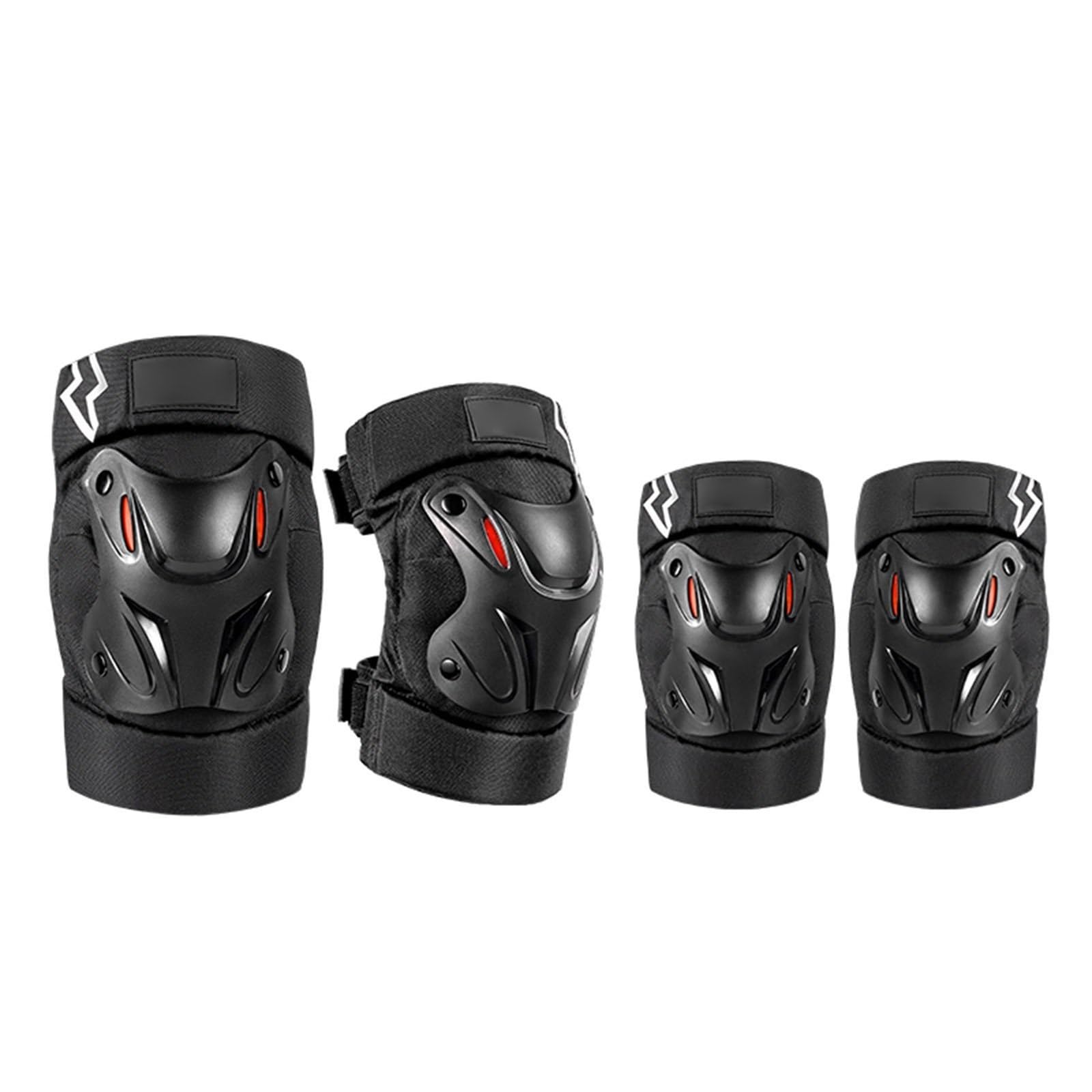 Conjunto De Protección para Motocicleta Cuatro Piezas: Coderas Y Rodilleras (Incluidas Las Rodilleras) con Reflectantes