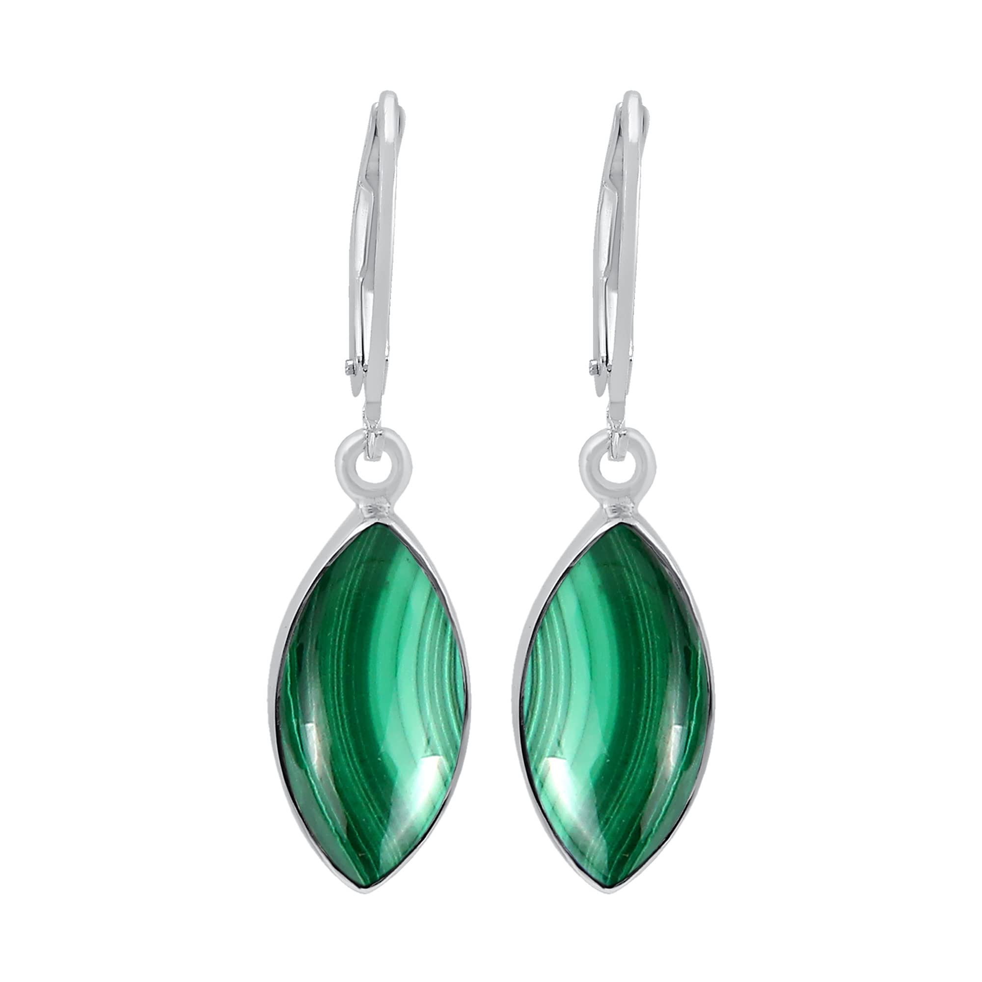 TISHAVINatural Lapis Copper Turquoise Labradorite Moonstone Dangle Drop Sterling Silver Leverback Earrings for Women Gifts for Her