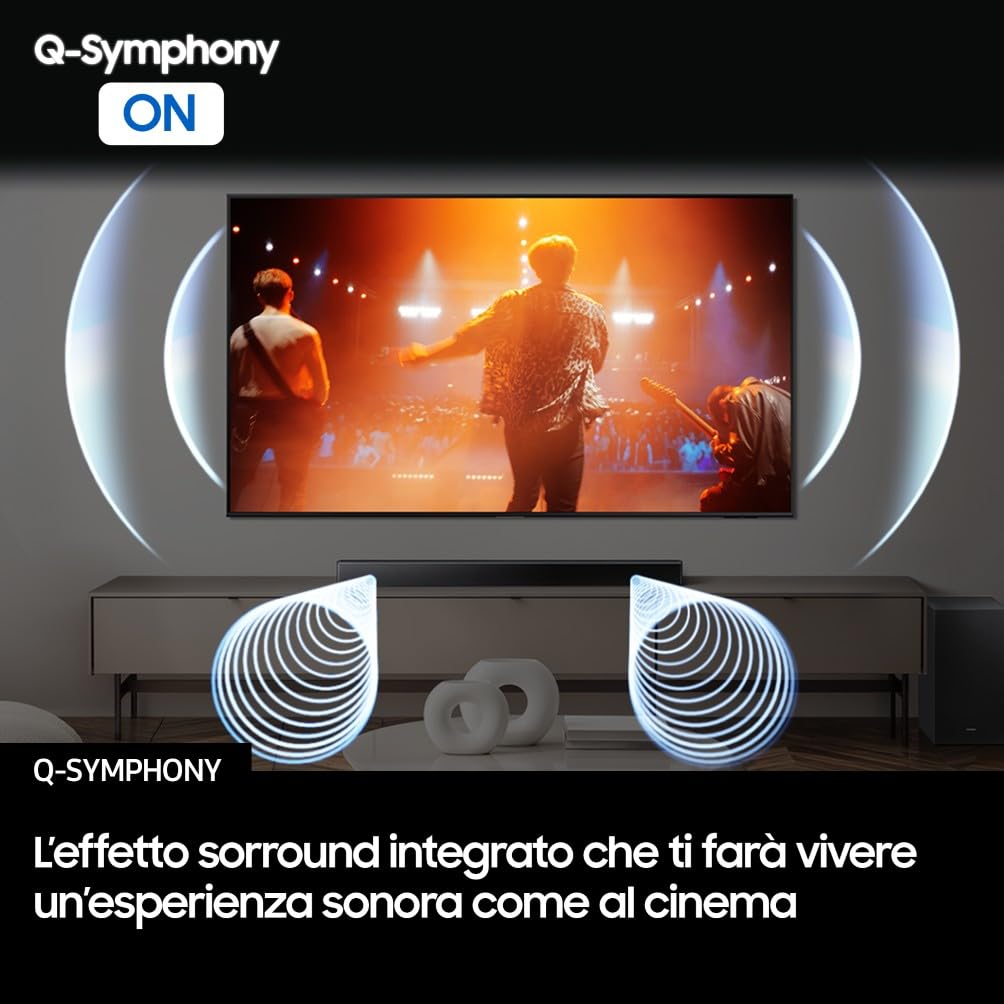 Samsung Soundbar HW-B46CF/ZF Serie B, 3 Speaker, Wireless, Dolby 2ch, Audio a 2.1 Canali, DTS 2ch, Surround Sound Expansion, Voice Enhance Mode, Titan Black, 2025