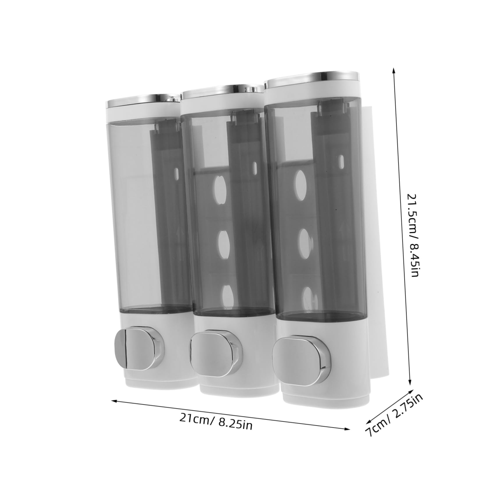 Cabilock Wall-Mounted Soap Dispenser Shampoo Soap Conditioner Dispenser for Shower No Leakage Material Easy to Install for Bathroom Kitchen Hotel Home Use