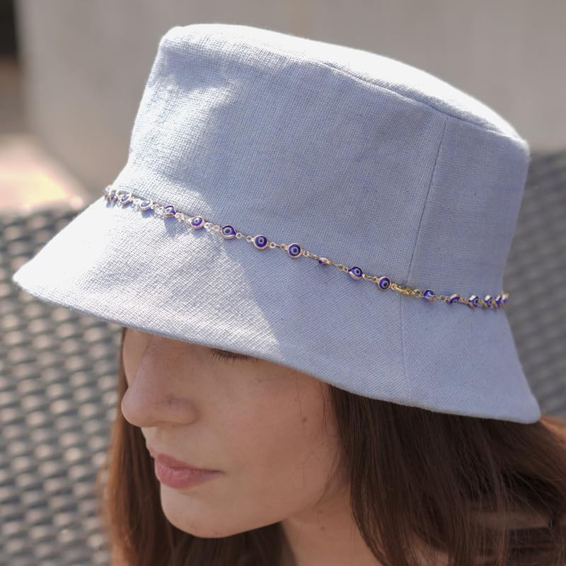 Image of Hair Drama Co. Crochet Bucket Hat for Women | Comfy & Casual Knit Handmade Foldable Floppy Hat | Summer Crochet Bucket Cap for Women & Girls