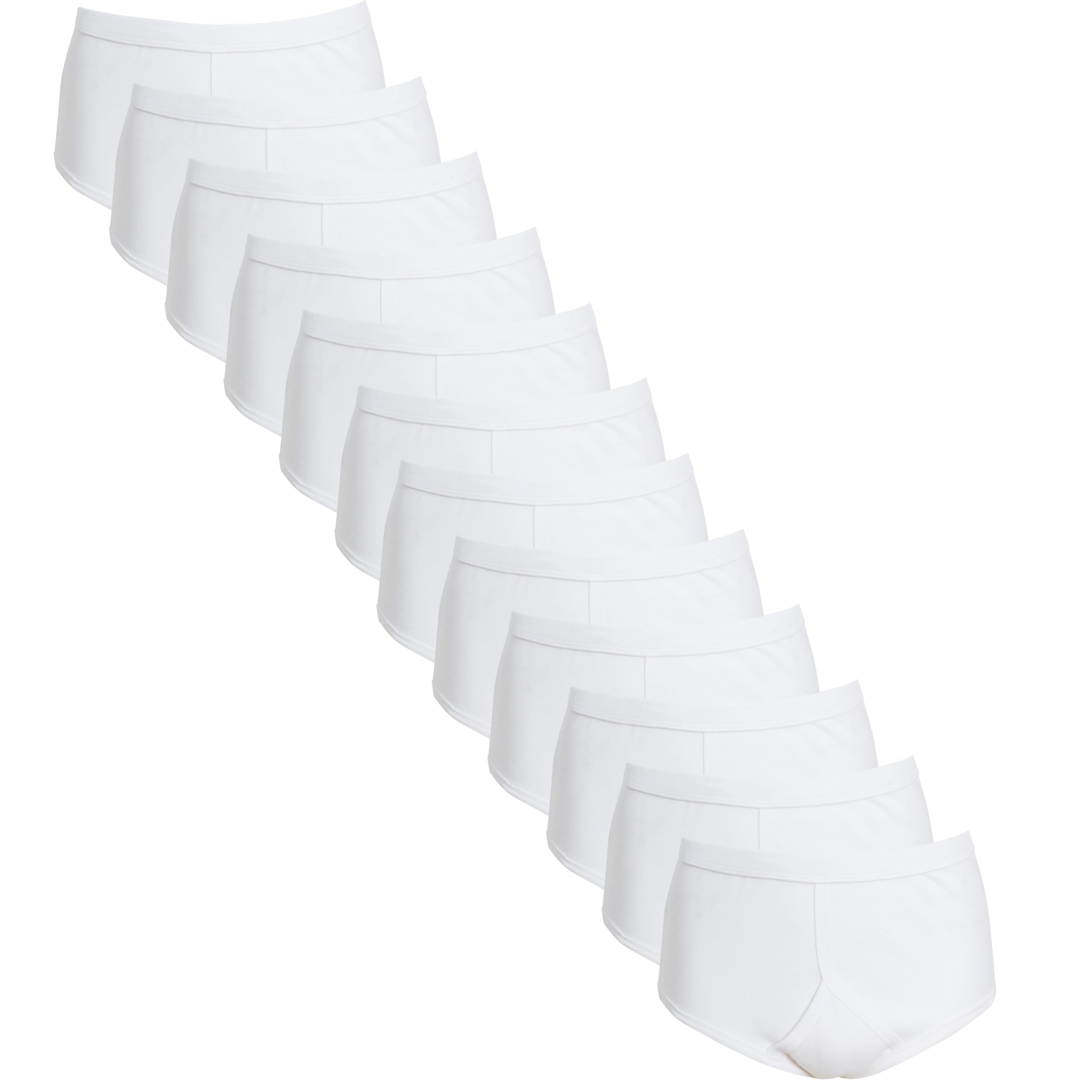 Sock Stack Men's White Y Fronts Pack Of 12 Y-Front Briefs 100% Cotton Underwear Trad Brief, Xx Large