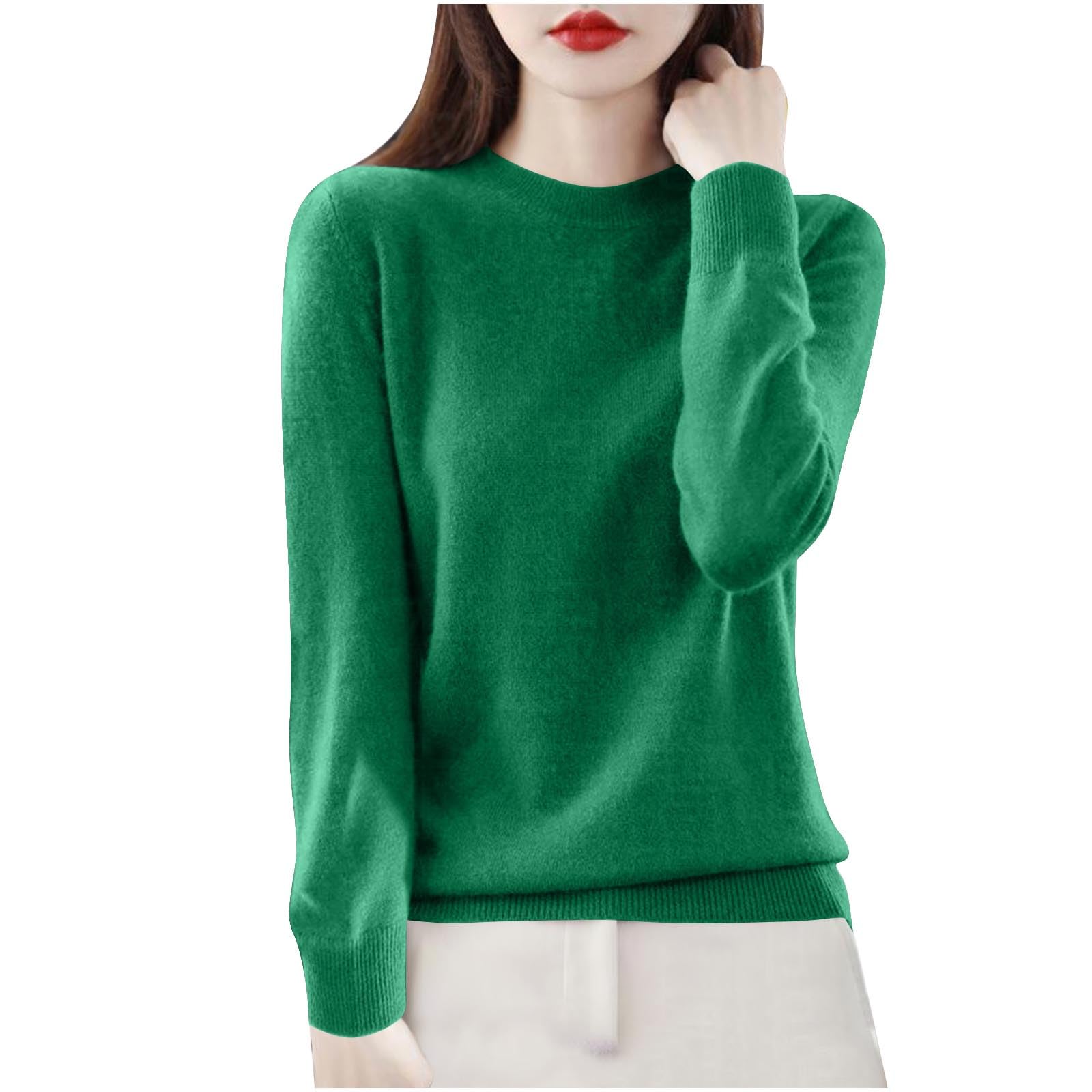 Cashmere Sweaters for Women 2025 Long Sleeve Mock Neck Tops Lightweight Knit Pullover Sweater Dressy Causal Outfits