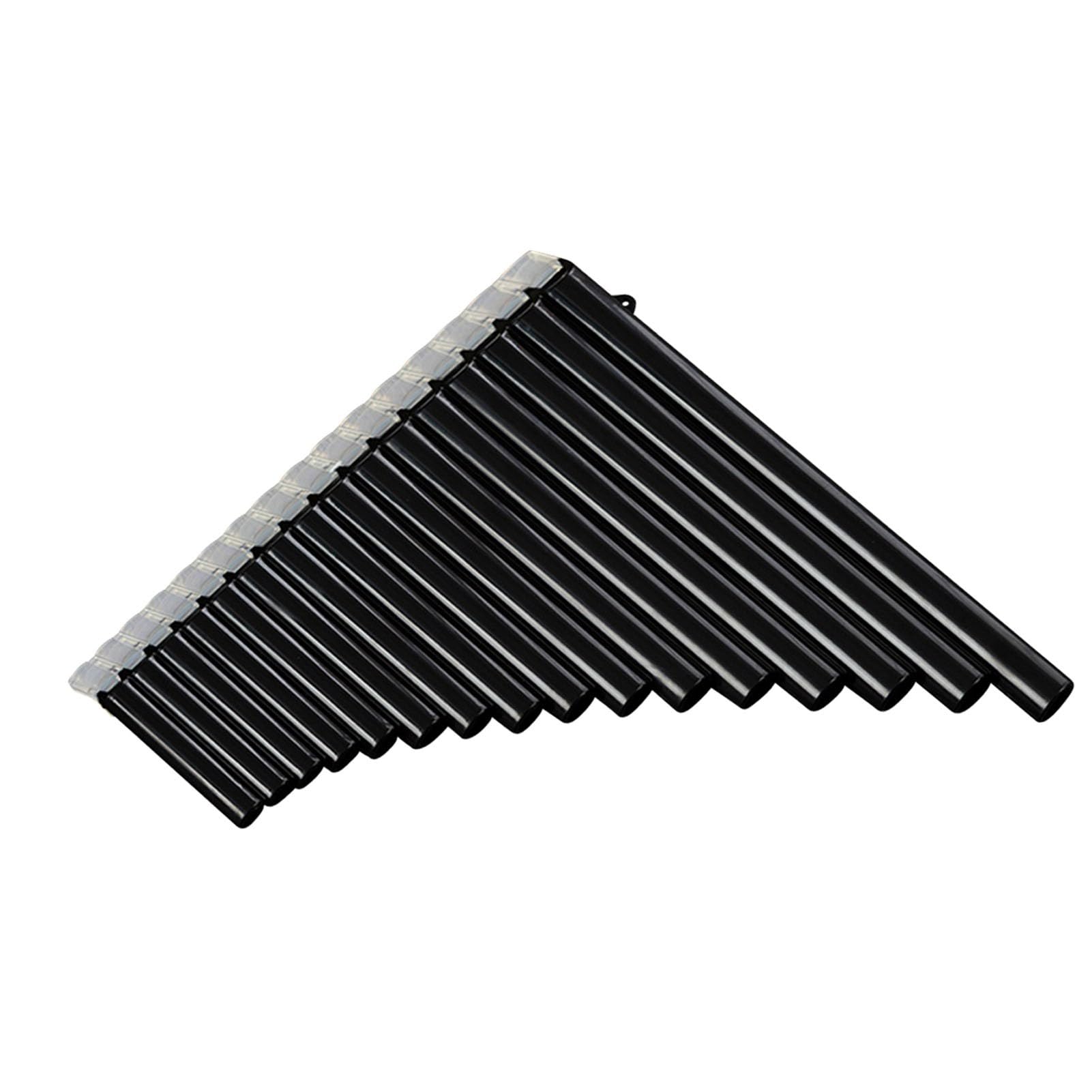 Naroote Flûte de Pan à 16 Tuyaux, Flûte de Pan en ABS Noir avec Sac de Rangement et Sangle pour la Musicothérapie et la Relaxation pour les Niveaux et les âges (BLACK)