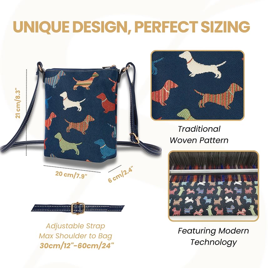 Signare Tapestry Small Crossbody Bag Sling Bag for Women with Animal and Pet Designs3