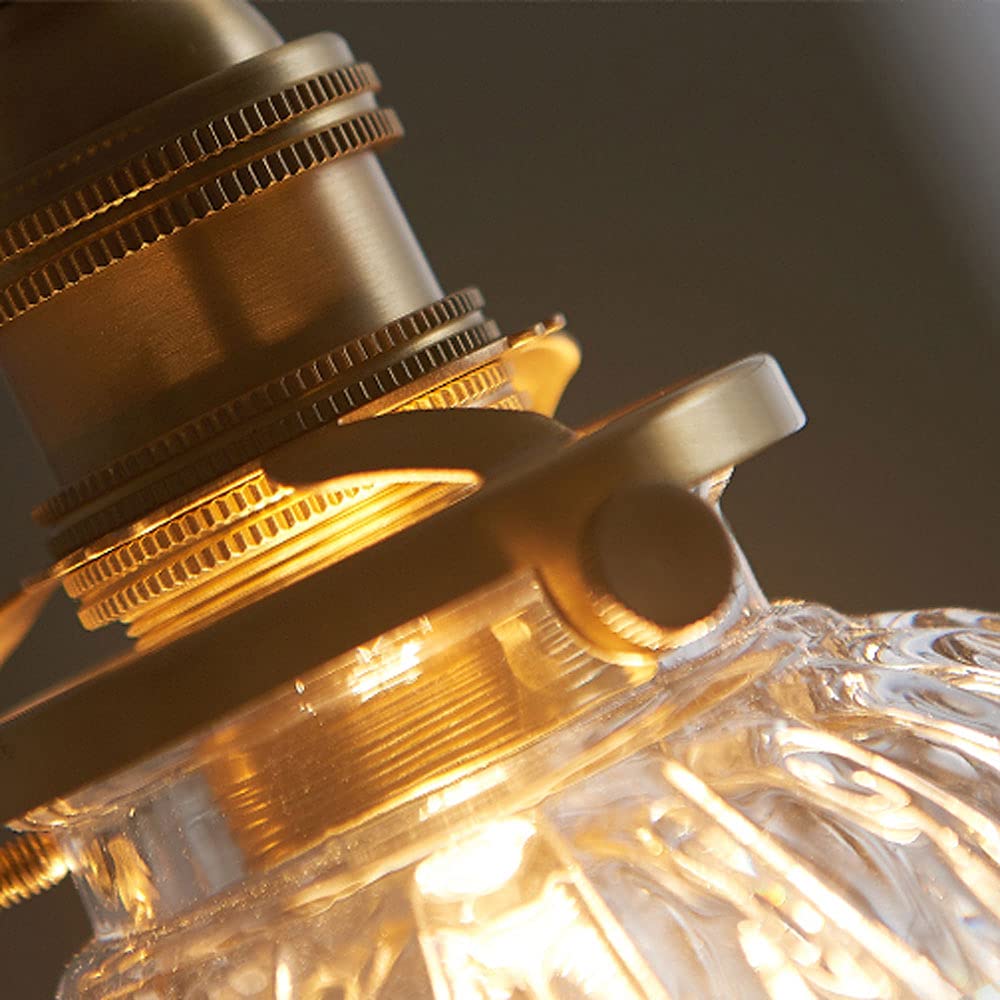 Lámpara colgante Retro con Luces LED, pantalla de Cristal, lámpara colgante de techo Ajustable, adecuada para cocina, Isla, dormitorio y Sala de estar.