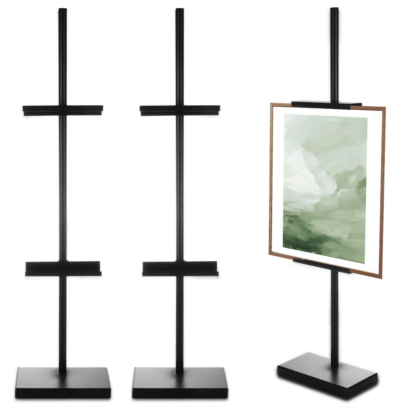 Photo 1 of ***BROKEN, SOLD FOR PARTS*** Oungy ?Easel Stand for Pictures Adjustable Tabletop Picture Frame Stand Up to 30" H Black Metal Easels Display Stands for Display Picture Photo Poster Artwork