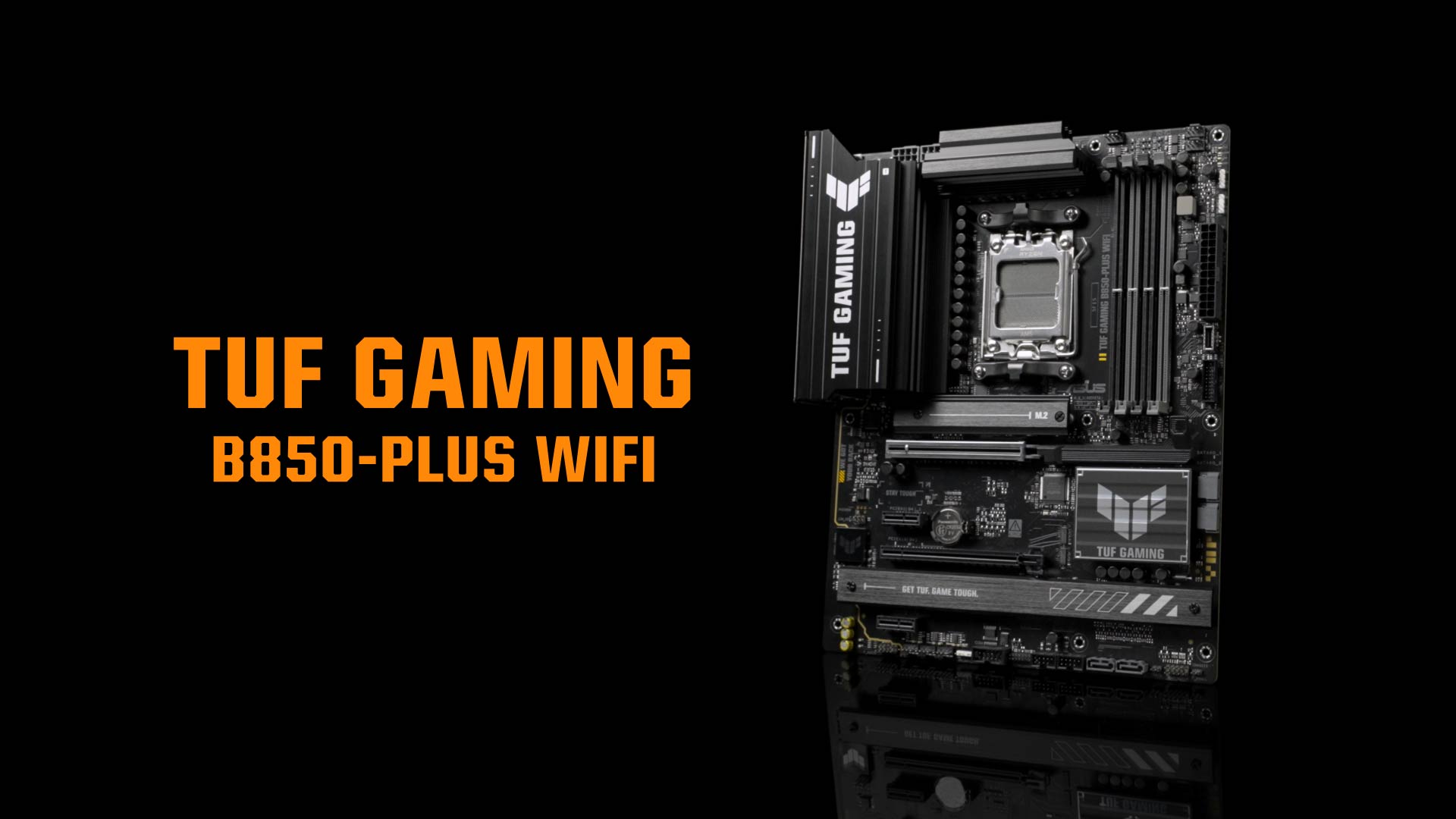 ASUS TUF GAMING B850-PLUS WIFI AMD ATX motherboard, 14+2+1 80A