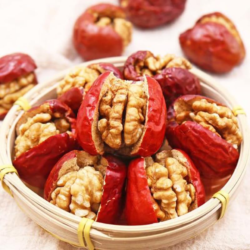 Amazon.co.jp: 紅棗夾胡桃 258g 胡桃入りナツメ 夏目 超大粒棗 ナツメ