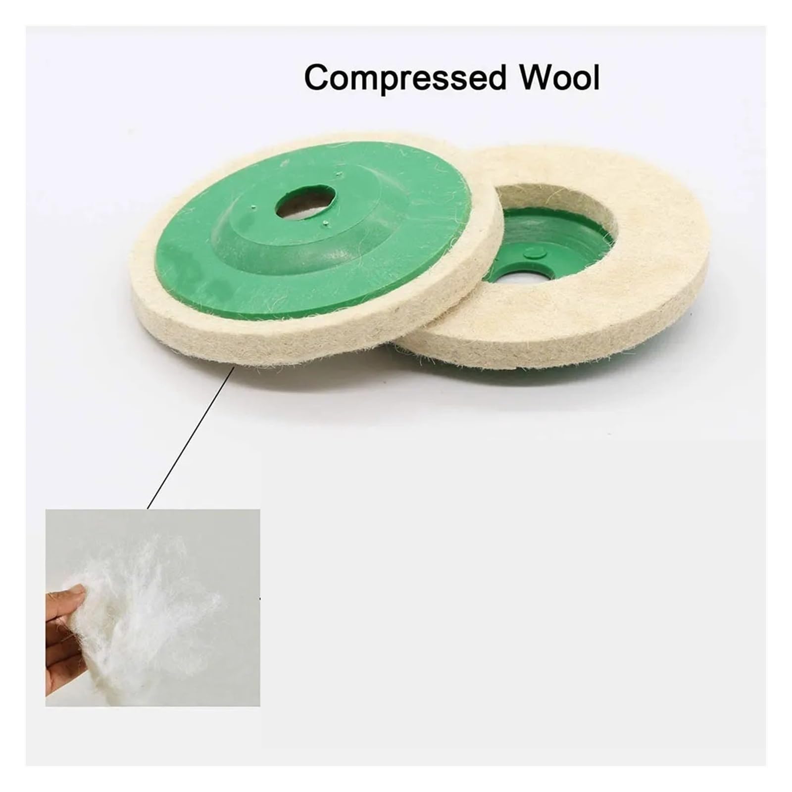 Discos pulidores de lana Disco de pulido de fieltro de lana de 125 mm, 5/50 unidades, disco de pulido de 4 pulgadas for coche, metal, mármol, vidrio y cerámica.(50PCS)