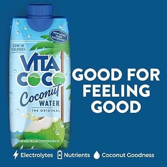 Vita Coco - Pure Coconut Water (500ml x 12) - Naturally Hydrating - Packed With Electrolytes - Gluten Free - Full Of Vitamin C & Potassium
